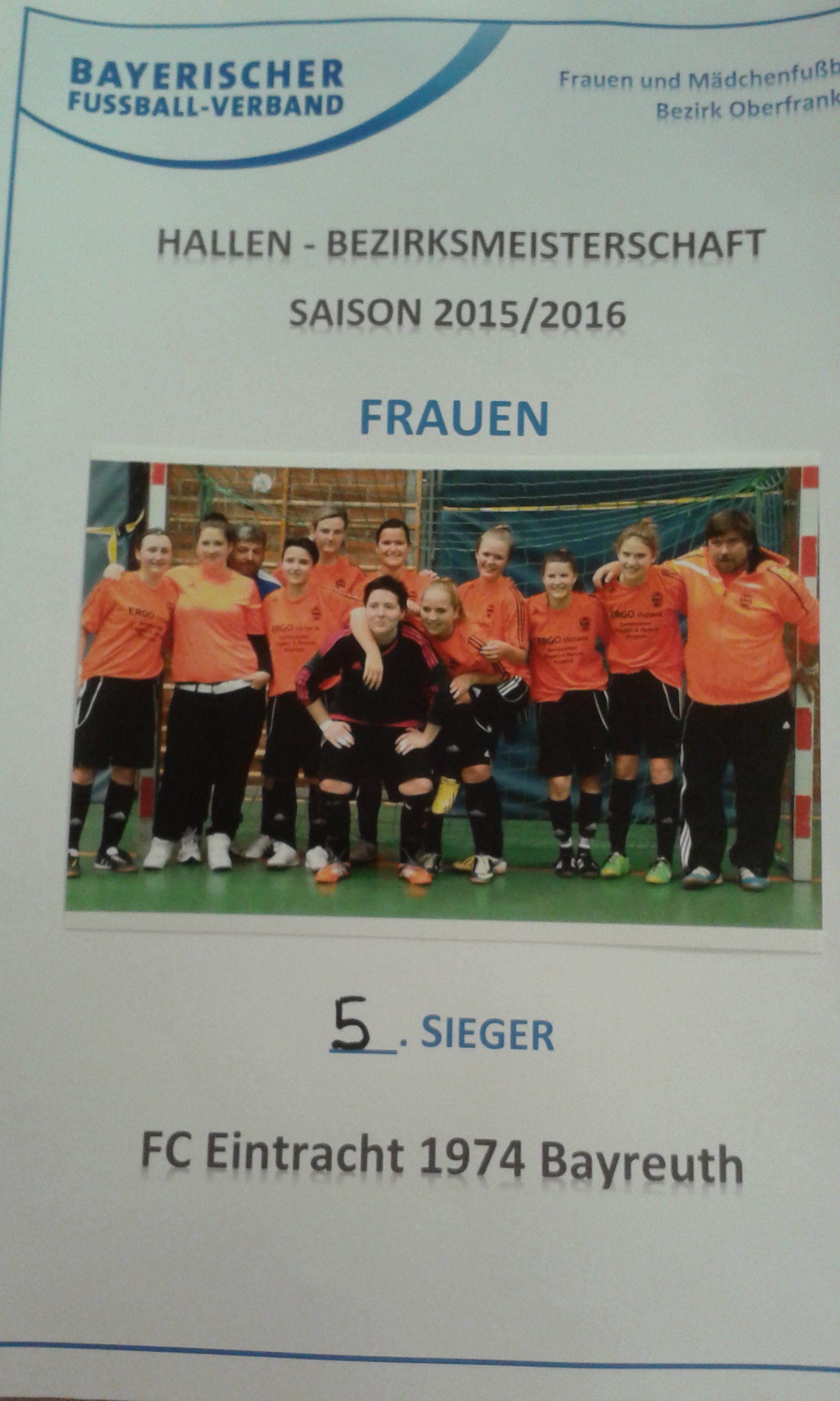 Die Eintracht-Damen bei den Hallenbezirksmeisterschaften