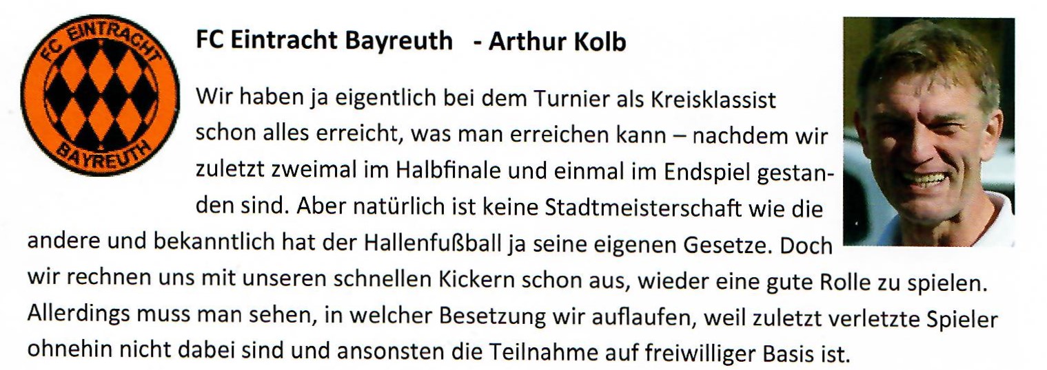 Statement von Trainer Arthur Kolb im Programmheft