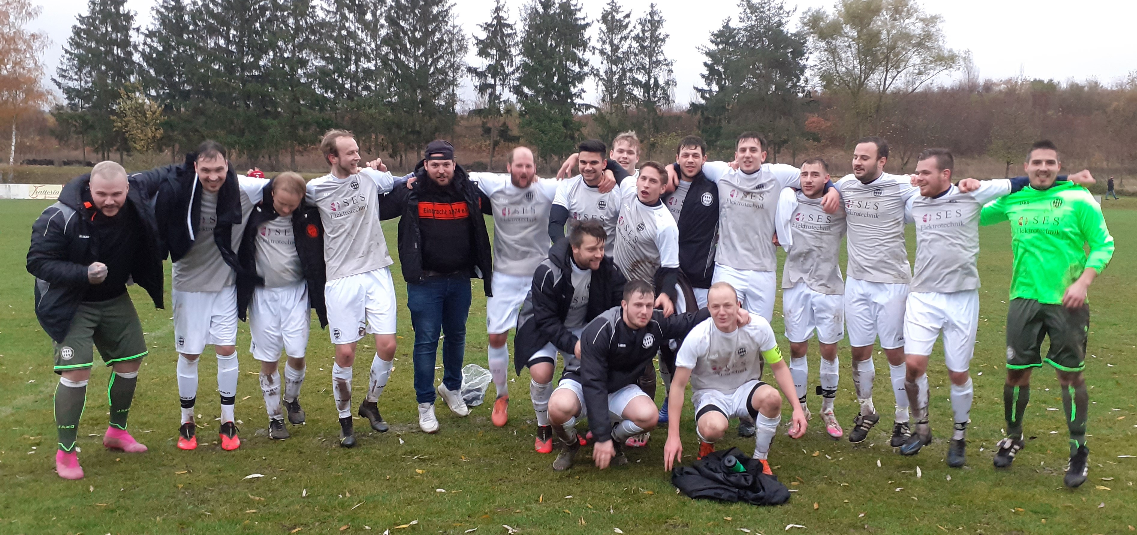 Jubel über den Derbysieg gegen die Kanzer