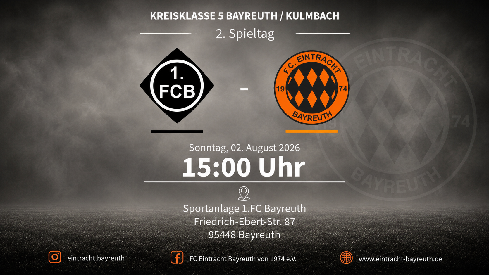 Auswärts zum Stadtduell – Eintracht gastiert beim 1. FC Bayreuth